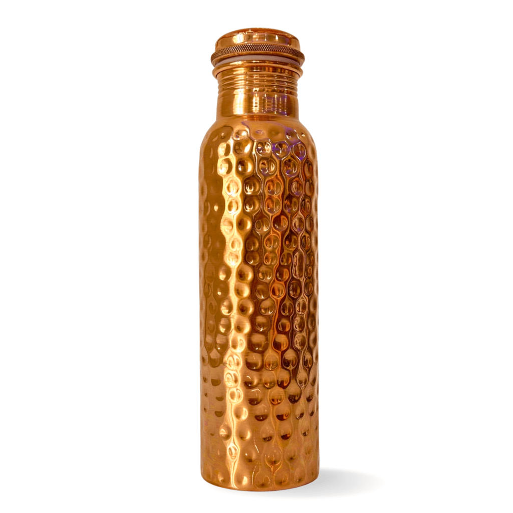 Copper Bottle Pounded Design