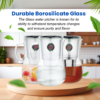 Borosilicate Glass Pitcher of Life Alkaline Water Purifier with Food-Grade Stainless Steel Infuser